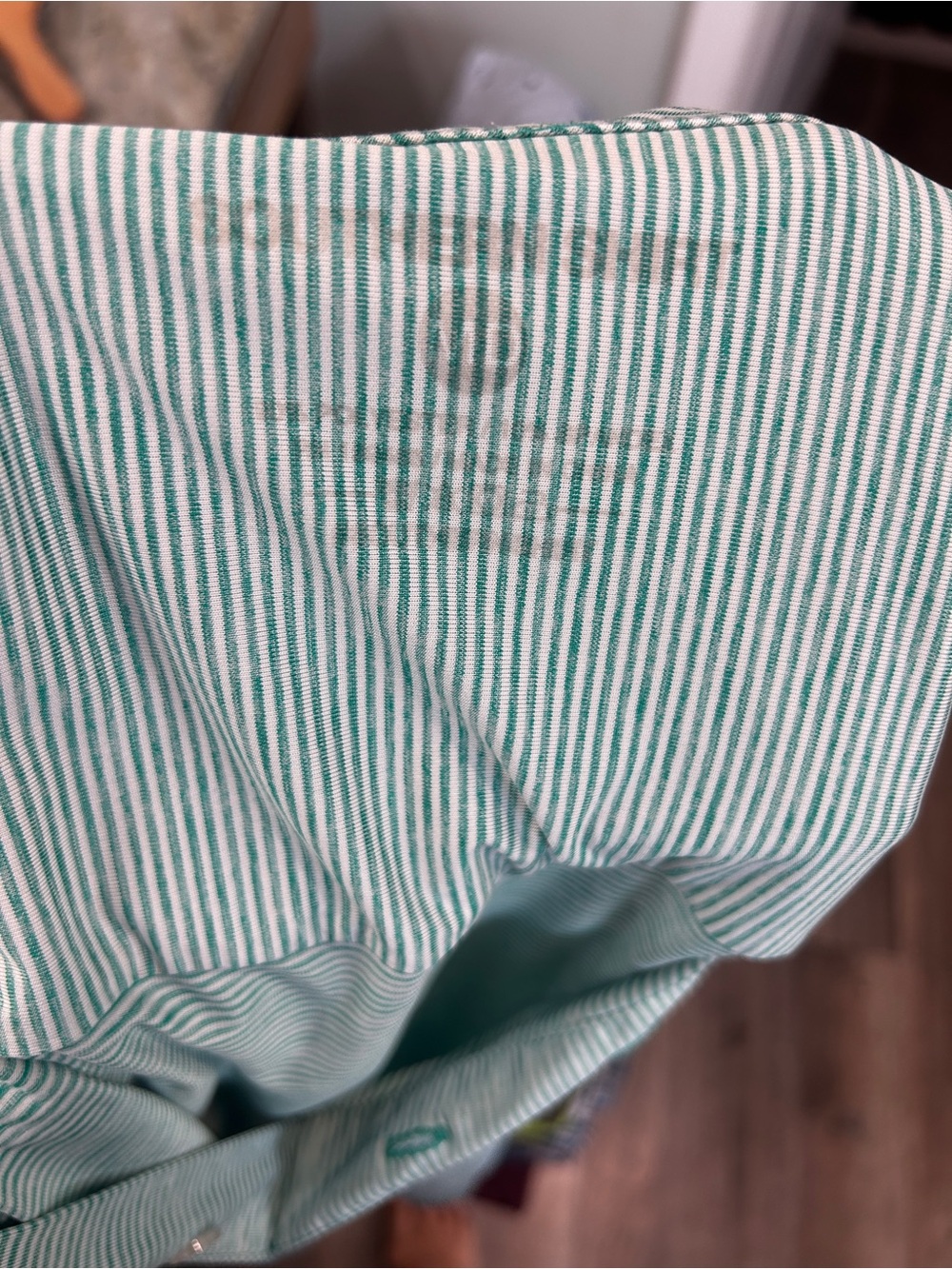 Men’s Southern Shirt Company Heather Madison Stripe Polo ~ Fairway Green ~ MED - Picture 6 of 7